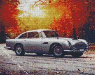 Aston Martin DB5 With Sunset diamond painting