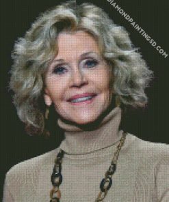 Actress Jane Fonda diamond painting