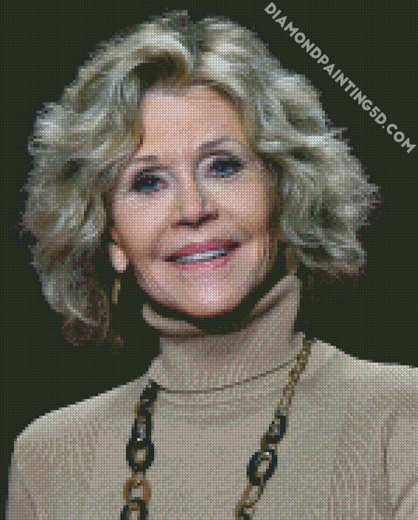 Actress Jane Fonda diamond painting