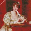 Antique Lady Writing Letter Diamond Painting