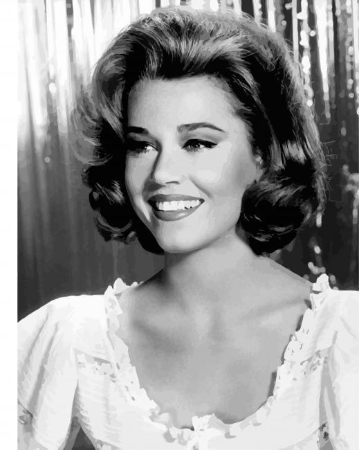 Black And White Jane Fonda diamond painting