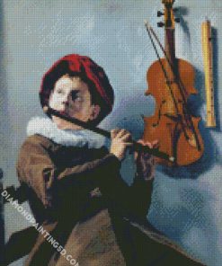 Boy Playing The Flute diamond painting