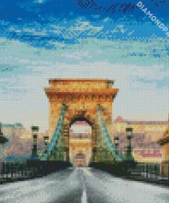 Budapest Hungary Chain Bridge diamond painting