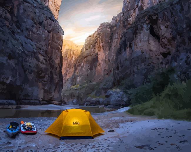Camping In Big Bend National Park Texas diamond painting