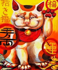 Chinese Lucky Cat Art Diamond Painting