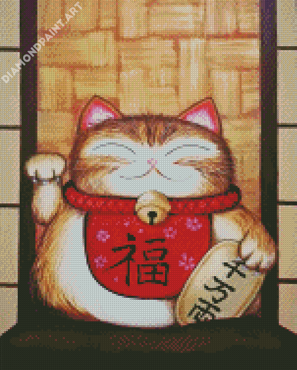 Chinese Lucky Cat Diamond Painting