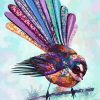Colorful Fantail Bird Art diamond painting