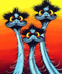 Emus Birds Art diamond painting