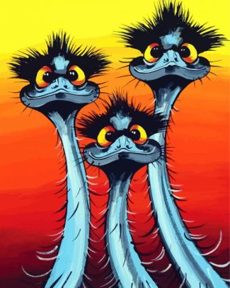 Emus Birds Art diamond painting