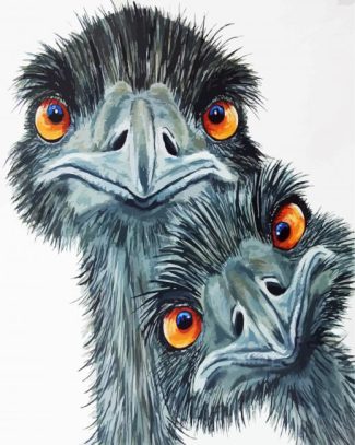 Emus Birds diamond painting
