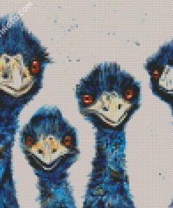 Emus Family diamond painting
