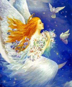 Fantasy Fairy Angel On Moon diamond painting