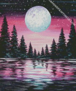 Forest Moonlight Art diamond painting