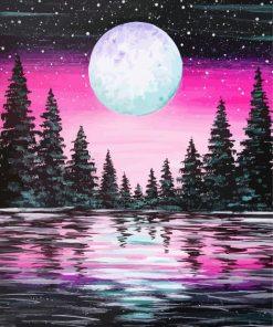 Forest Moonlight Art diamond painting