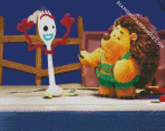 Forky And Hedgehog Toy Story diamond painting