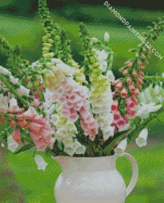Foxglove Plants Vase diamond painting