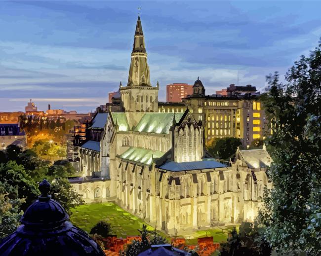 Glasgow Cathedral United Kingdom diamond painting