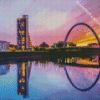 Glasgow The Clyde Arc At Sunset diamond painting
