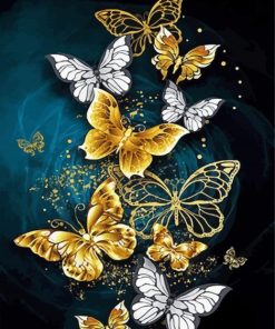 Gold Butterflies diamond painting