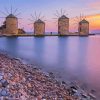 Greece Chios Windmills At Sunsets diamond painting