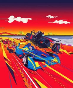 Illustration F1 Racing Diamond Painting