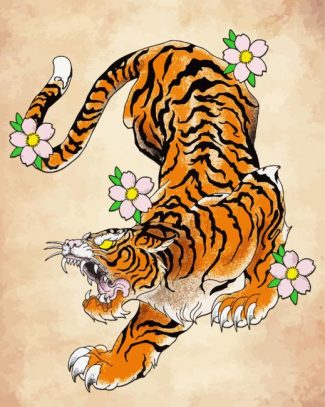 Japanese Tiger diamond painting