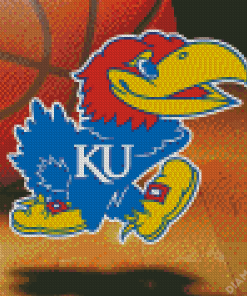 Kansas Jayhawks Basketball Team Logo paint by numbers