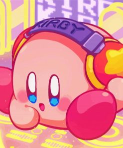 Kirby With Headphones diamond painting