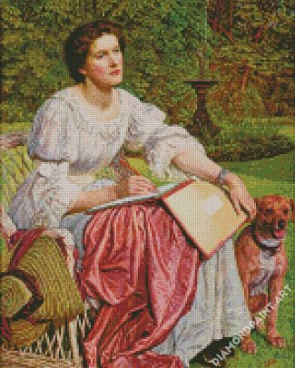 Lady In Garden Diamond Painting