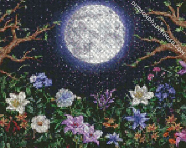 Moonlight Garden diamond painting