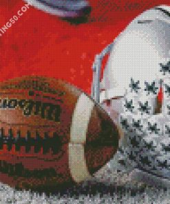 Ohio State Buckeyes Helmet And Ball diamond painting