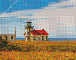 Point Cabrillo Lighthouse Mendocino Diamond Painting