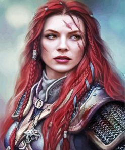 Redhead Warrior Girl Diamond Painting