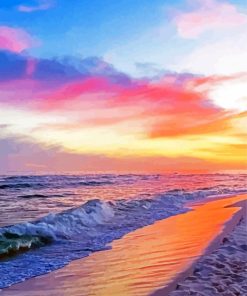 Sunset In Pensacola Beach diamond painting