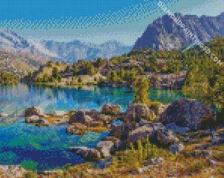 Tajikistan Fann Mountains diamond painting