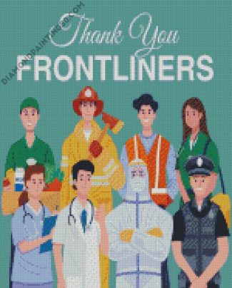 Thank You Frontliners Heroes diamond painting