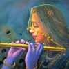 The Flute Player Woman diamond painting