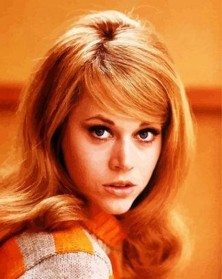 Young Jane Fonda diamond painting