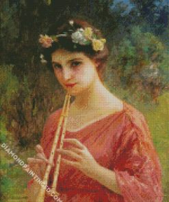 Young Woman Playing Flute diamond painting