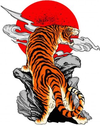Aesthetic Japanese Tiger diamond painting
