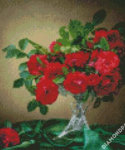 Aesthetic Red Flowers diamond painting