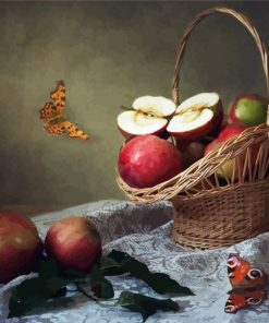 Apples And Butterflies Still Life diamond painting