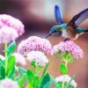 Beautiful Blue Hummingbird diamond painting