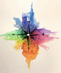 Colorful Compass Diamond Painting