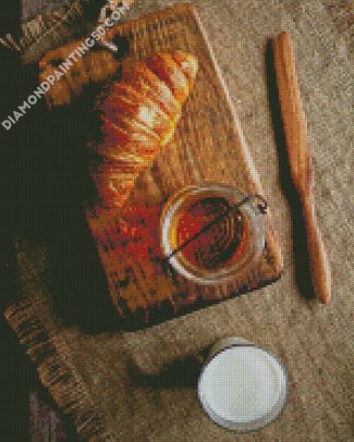 Croissant And Honey diamond painting
