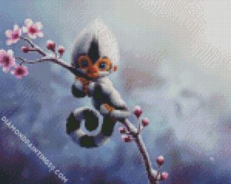 Cute Fantasy Snow Creature diamond painting