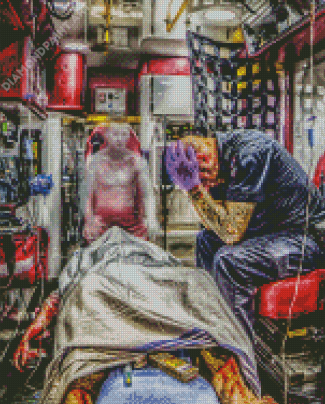 Desperate Paramedic Man Diamond Painting
