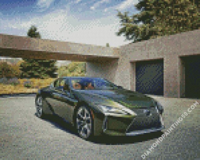 Green Lexus Lc diamond painting