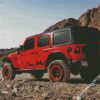 Red Jeep Car diamond painting