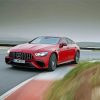 Red Mercedes Amg Gt diamond painting